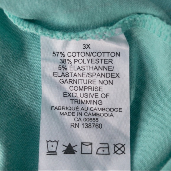 ACTIVEZONE ESSENTIALS Collection by Penningtons Women's 3X Short Sleeve Shirt - Picture 6 of 13